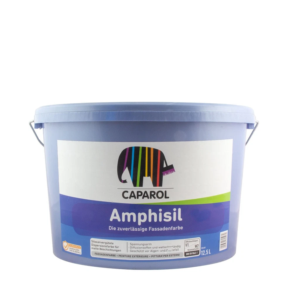 Caparol AmphiSil 12,5L weiß, Siliconverstärkte Dispersionsfarbe, Fassadenfarbe - Bild 1 von 1
