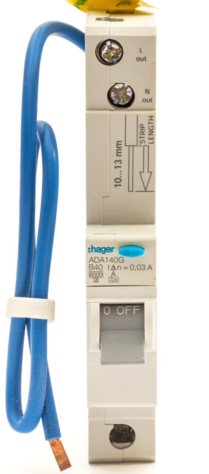 HAGER RCBO 40 AMP 30mA CURVE B 40A COMPACT B40 ADA RANGE ADA140G