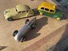 Dinky Toys streamline Chrysler, vintage racer, vintage taxi