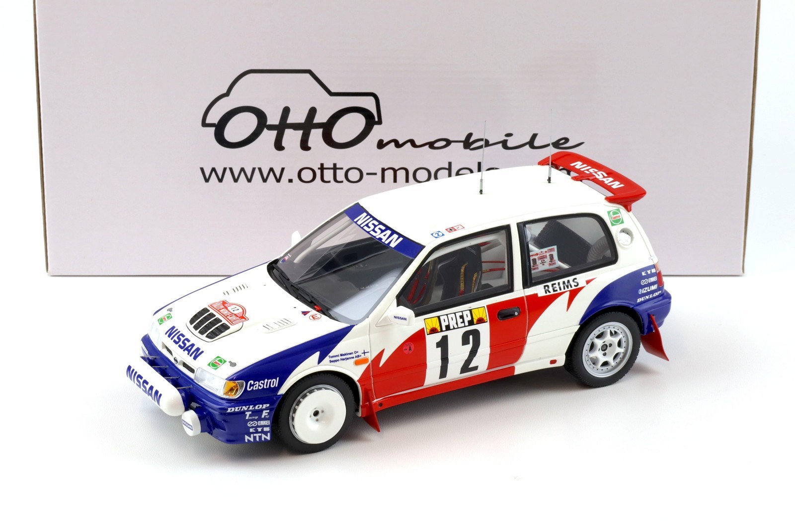 1:18 Otto Mobile OT461 Nissan Sunny GTI-R Rally Monte Carlo 1992 Makinen