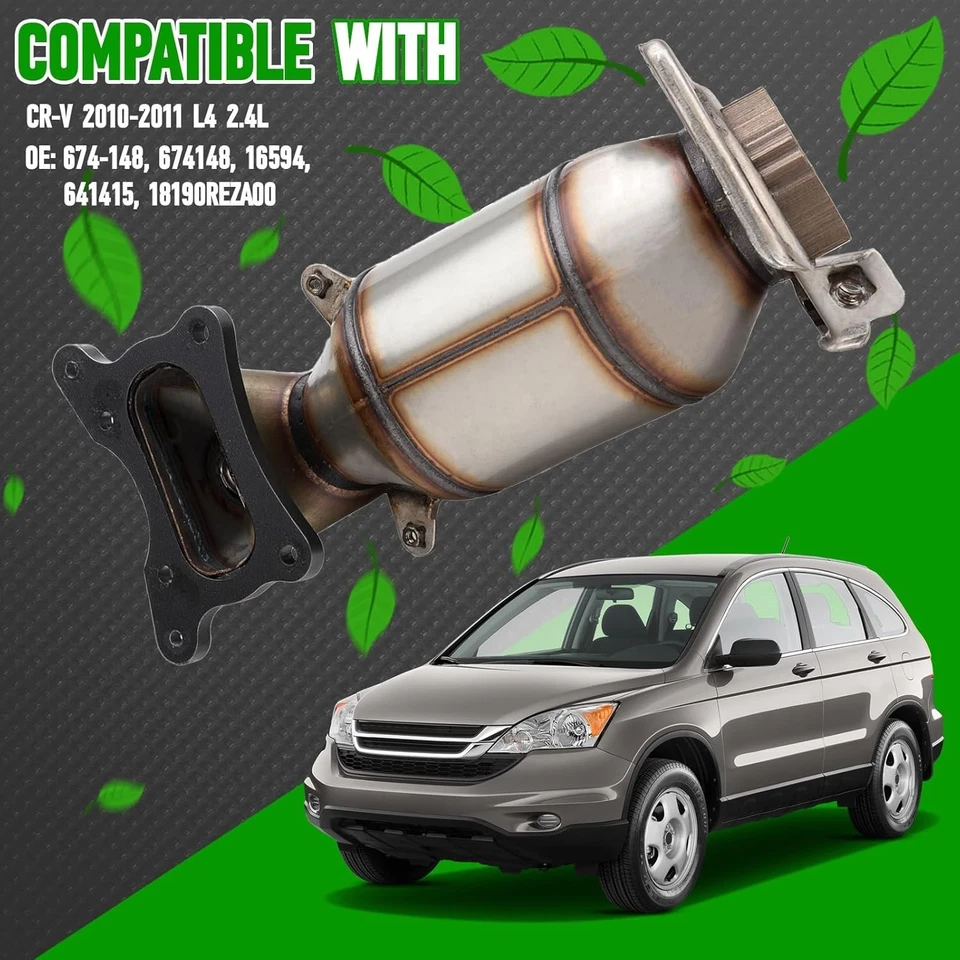 Kit convertidor catalítico delantero de alto flujo ajuste directo Honda CRV CR-V 2010 2011 2... Foto 2 de 4