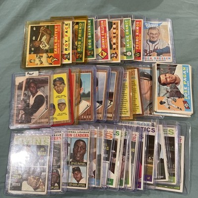 1960 - 1964 Vintage Baseball 50 card lot Stars Clemente, Koufax, Mays, Aaron
