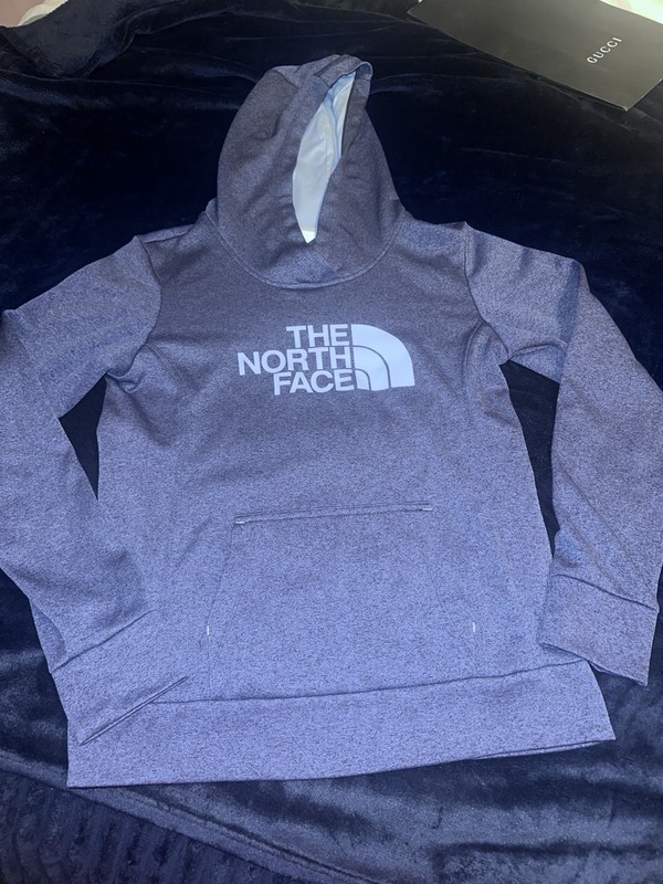 The North Face Women's Logo Pullover Hoodie Aviator Soft Blue Sz S