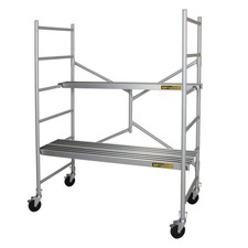 Alu Series 6 ft. Hx4.8 ft. Wx2.5 ft. D Aluminum Portable Utility Scaffold with P