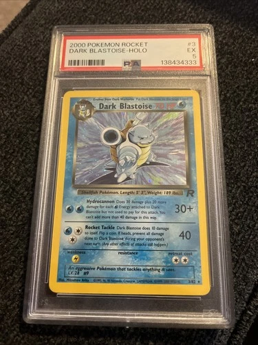 Pokémon Dark Blastoise Holo Rare TCG Card 3/82 PSA 5