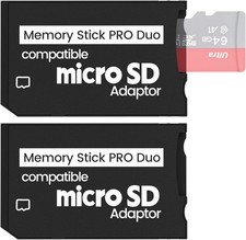 2 Pack Memory Stick Adapter,Micro SD to Memory Stick PRO Duo MagicGate Card