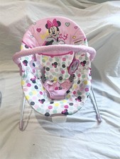 Disney Minnie Mouse Infant Baby Bouncer Pink Multicolor with Toy Bar  NWOT