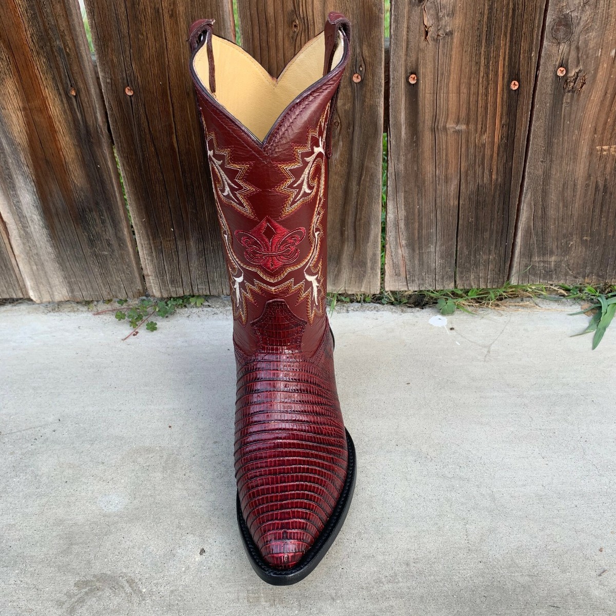 VTG Siete Leguas Red Leather Lizard Embossed Thunderbird Cowboy Boots Size 10E il_fullxfull.7264698463_mrnk.jpg main image 4
