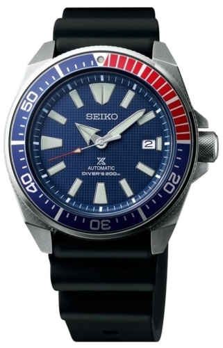 seiko red and blue watch