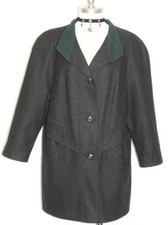 DISTLER LODEN WOOL Jacket Women WINTER Austria Hunting BLACK Over COAT B47" 16 L