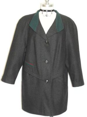 DISTLER LODEN WOOL Jacket Women WINTER Austria Hunting BLACK Over COAT B47'' 16 L