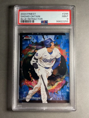 2024 Topps Finest Shohei Ohtani Blue Refractor Rare /99 PSA 9 *Color Match*