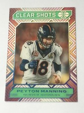 Peyton Manning 2020 Panini Illusions Clear Shots Emerald #16 Denver Broncos 