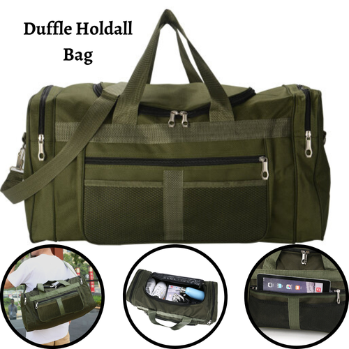 Men's Large Holdall Bag For Gym Sports Duffle Canvas Travel Shoulder