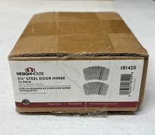 Design House 181420 3-1/2 in. x 5/8 in. Radius Satin Nickel Door Hinge 10-PACK