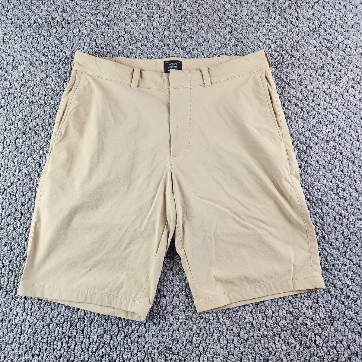 Crew Shorts Mens 30 Beige Stretch Chino Stretch Re-Imagined