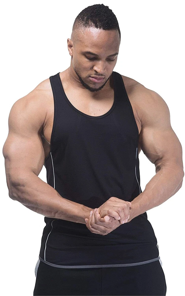 Fitness Gym Stringer Vest Gym Vest Racer Y Back Sports Tank Tops Sando for  Men | eBay