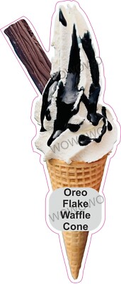 Eis Van Aufkleber Oreo Sauce Flake Waffelkegel Peitscheneis Aufkleber