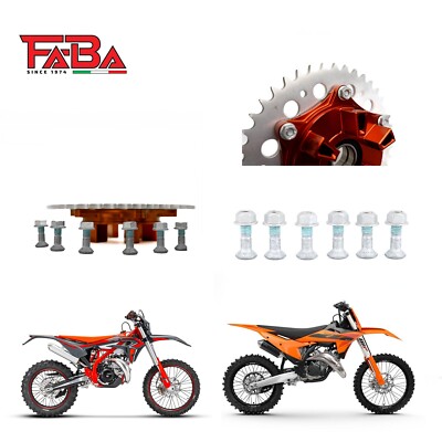 Set Bolzen (Schrauben Zahnrad + Nuss Selbstsichernde M8) für KTM & beta XTrainer