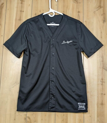Hollister Black Baseball Jersey Men's Small Los Angeles 99 Logo