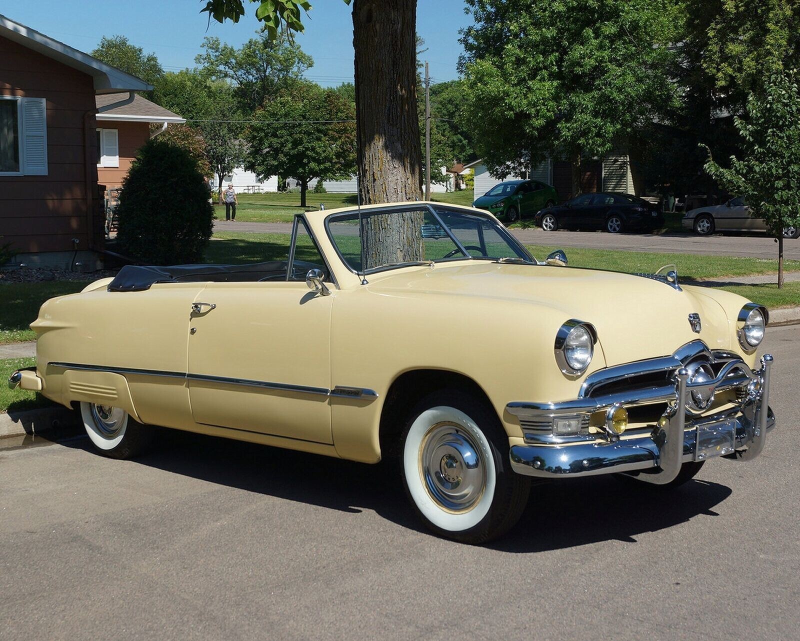 1950 FORD CUSTOM CONVERTIBLE Classic Car Picture Photo 4x6