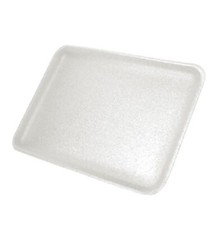 16SW 125PCS , 16S White Foam Meat Trays
