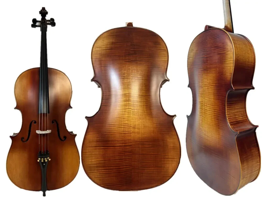 Copy of 1724 Yo-Yo Ma sleeping professional 4/4 Cello, Wider body cello,  #15295