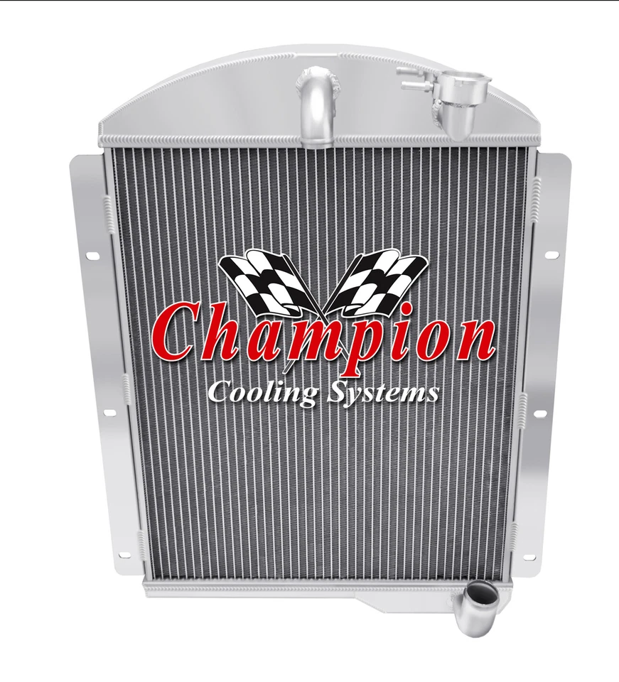 41 42 43 44 45 46 Chevy Pickup Champion 3 Row Aluminum Radiator CC4146 Foto 3 de 4