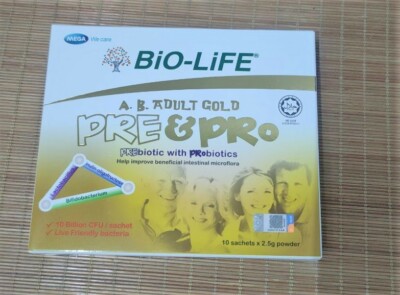 Bio-Life AB Adult Gold PRE & PRO Prebiotic with Probiotics (10 X 2.5g powder)