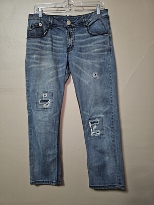 Jolt Pants Juniors Size 9 Blue Wash Denim Jeans Cotton Blend Distressed 