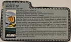 G.I. Joe ARAH 1987 Backstop Persuader Driver File Card Original Vintage
