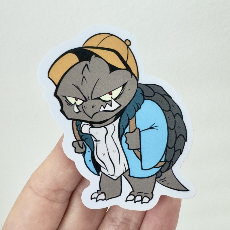 Baby Gamera Vinyl Sticker, Turtle Kaju Sticker, Godzilla, Kawaii Sticker, Gamera