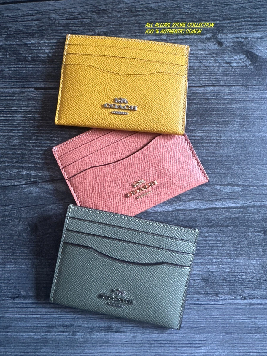 Coach card holder pink sales