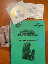Raw Thrills "Fast & Furious SuperCars" Arcade Game Manual & Restore DVD