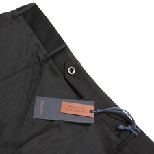 Zanella NWT Dress Pants Size 36 US Curtis In Black Melange 100 Wool
