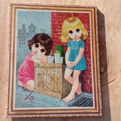 NOS VTG Lee Soroka Wall Art Plaque- Lemonaid Girls By Lee Big Eye Girls  8x10