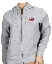 Reebok NHL Women's New York Islanders Team Zip Up Hoodie, Gray