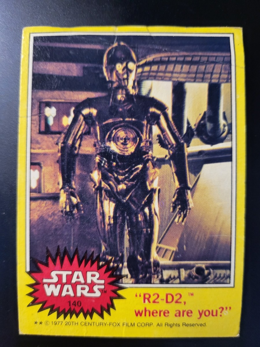 1977 Topps Star Wars Series 3 Yellow Card #140 R2-d2 Where | eBay