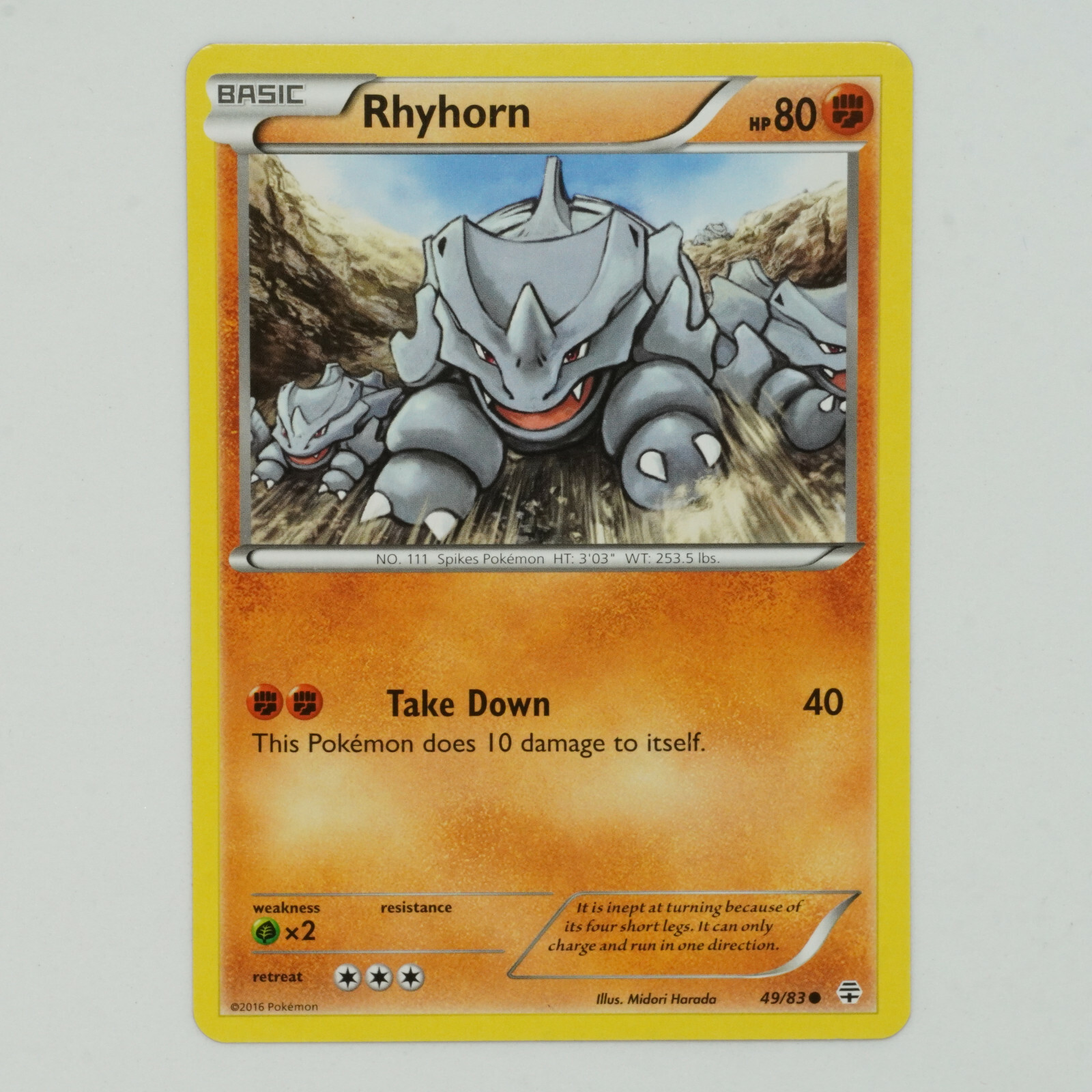 Rhyhorn 49/83 Common Generations Pokemon Card
