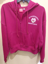 Strawberry Shortcake Hoodie Full Zip Hooded Sweatshirt, Size L NEW NWT