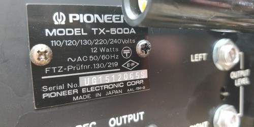 Pioneer SA-500A + TX-500A Stereo Integrated Stereoset (1971-75) - Afbeelding 9 van 15
