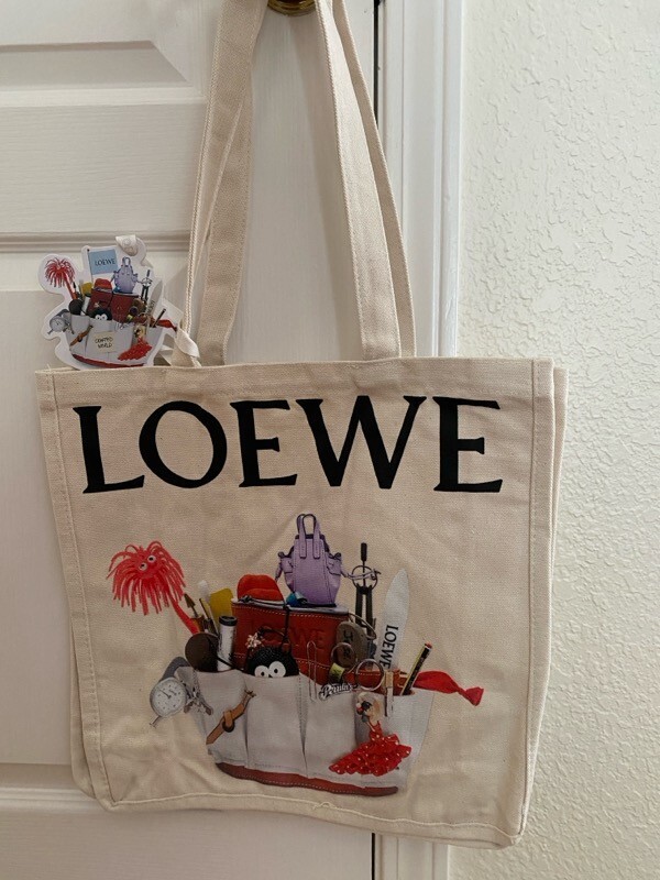 LOEWE イラストエコバッグ Loewe limited edition crafted world canvas tote bag New From