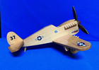 Vintage Wood U.S. ARMY  P-40  Warhawk Airplane Model  - 14" long -Handmade — photo 5