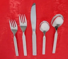 40 Pc MAJORCA Pattern Oneida Ltd 1881 Rogers Diamond Stainless Service for 8 E5D