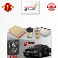 Inspektionskit 4 Filter Und ÖL VW Cc 2.0 Tdi 100KW 136CV Von 2011-