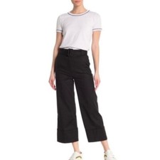 Frame Black Belted Cropped Pants