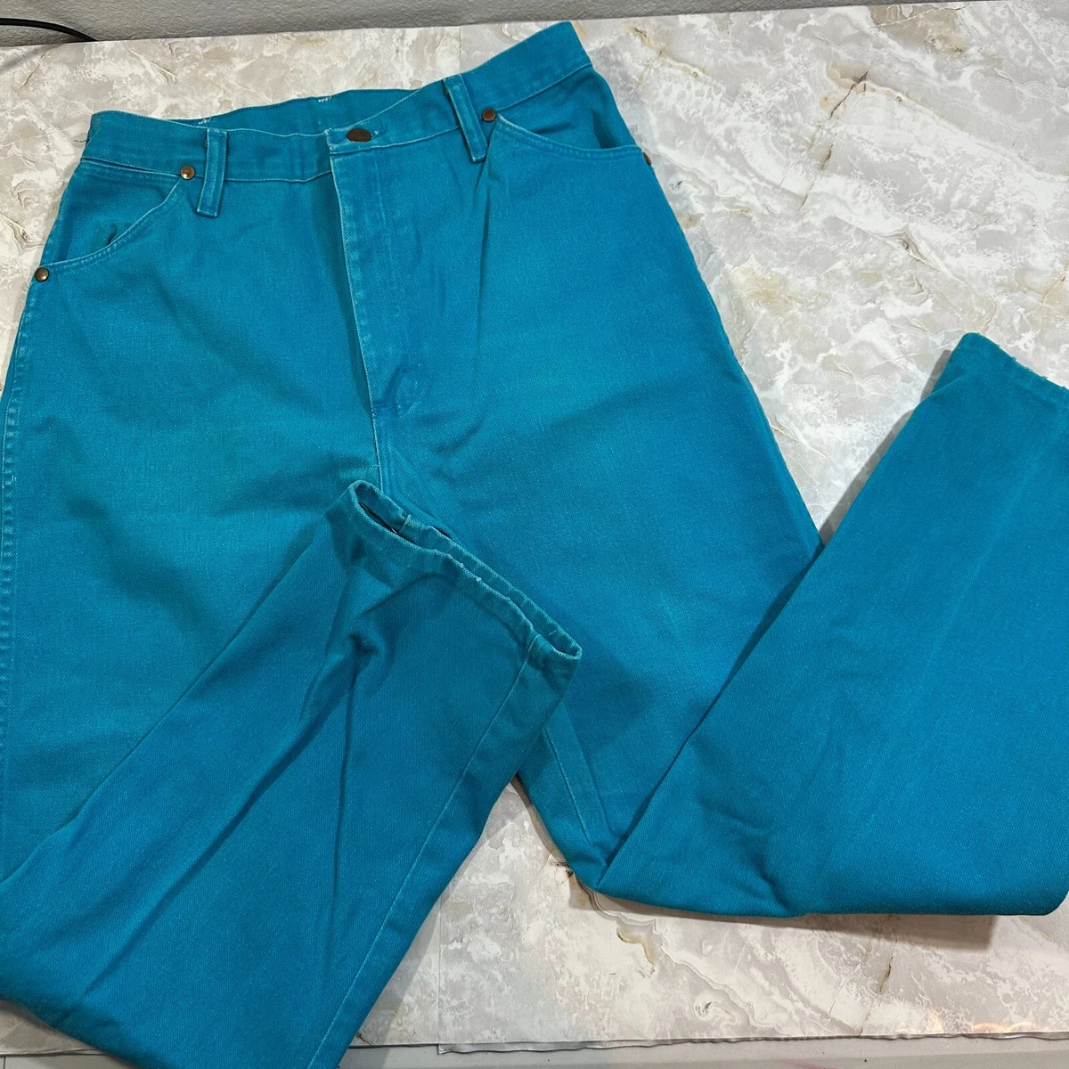 Turquoise wrangler jeans discount