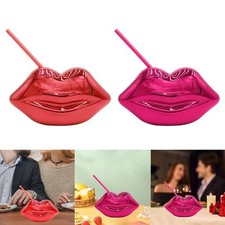 Tazza a forma di labbra creativa a forma speciale con coperchio e cannuccia