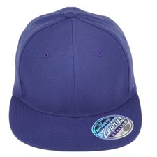 Zephyr Purple Flex Fit Youth Kids Flat Bill Blank Plain Stretch Solid Hat Cap