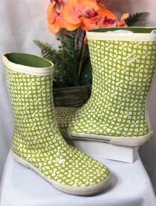 lime green rain boots